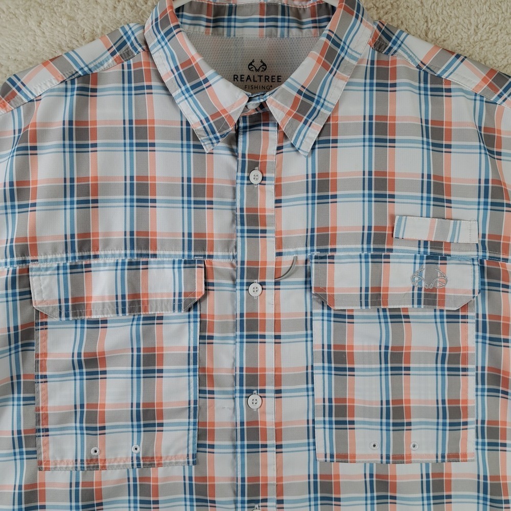 Realtree Fishing Shirt Mens Size Xl Vented Outdoors Hiking EUC